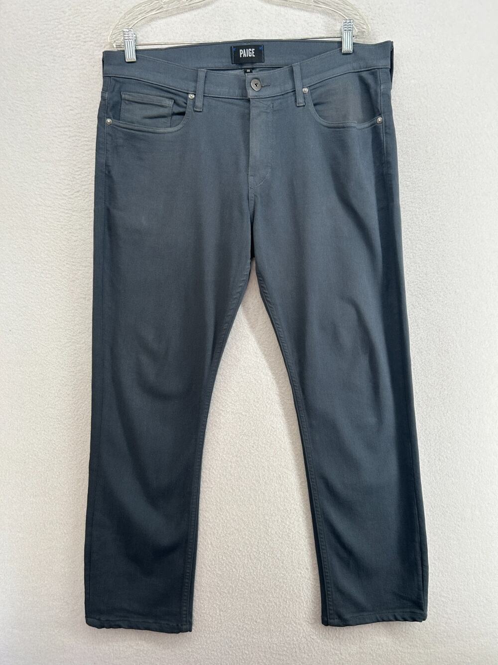PAIGE Jeans Mens 33 Transcend Federal Slim Fit Denim Cotton Blend Blue Gray USA